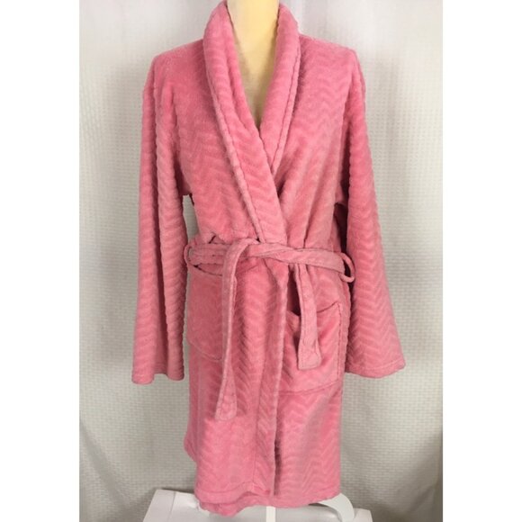 Hotel Spa Other - Hotel Spa Collections Robe Women One Size Pink Long Sleeves Front Pockets